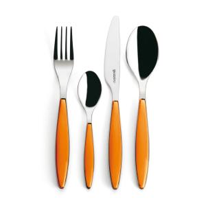 Ménagère 24 pièces    en inox  orange