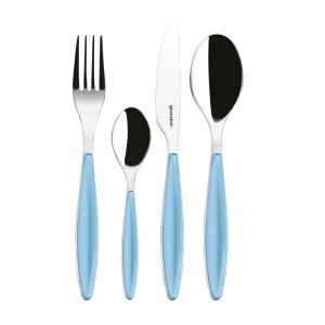 Ménagère 24 pièces  mer en inox  bleu