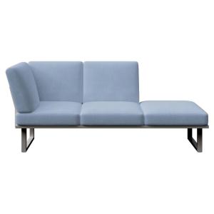 Méridienne bleu clair - cadre anthracite