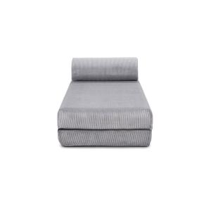 Méridienne convertible et modulable 3 places en velours gri…