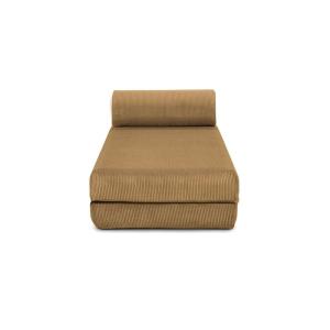Méridienne convertible et modulable 3 places en velours jau…
