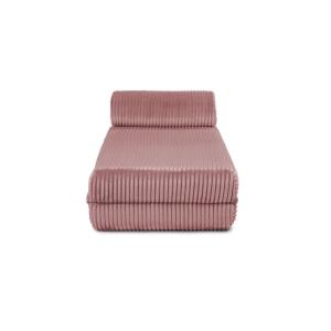 Méridienne convertible et modulable 3 places en velours ros…