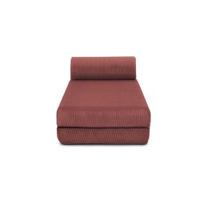 Méridienne convertible et modulable 3 places en velours rou…