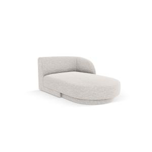 Méridienne droite en tissu chenille gris clair