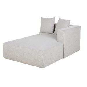 Méridienne droite pour canapé modulable gris clair chiné