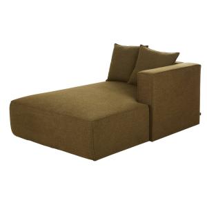 Méridienne droite pour canapé modulable vert kaki