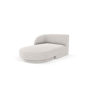 Méridienne gauche en tissu chenille gris clair