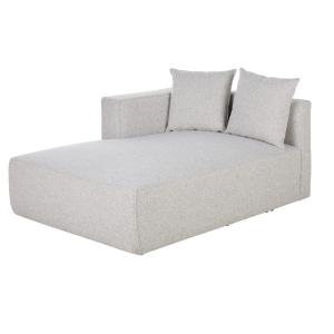 Méridienne gauche pour canapé modulable gris clair chiné