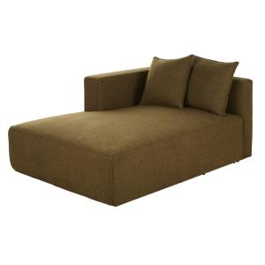 Méridienne gauche pour canapé modulable vert kaki
