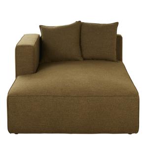 Méridienne gauche pour canapé modulable vert kaki