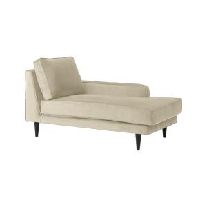 Méridienne tissu velours p150 ecru