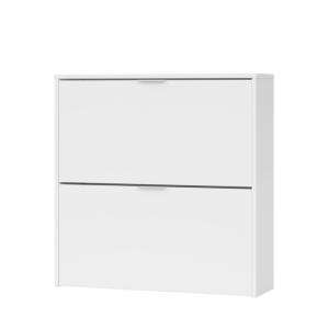 Meuble à chaussures 2 abattants - Blanc