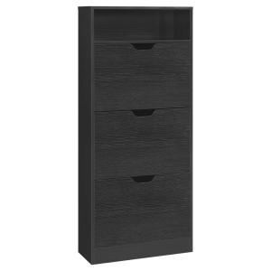 Meuble à chaussures 3 portes battantes 14 à 18 paires noir…