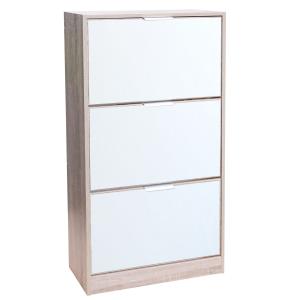 Meuble à chaussures 3 tiroirs porte miroir
