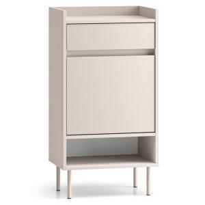 Meuble à chaussures avec compartiments et tiroir, grège, 50…