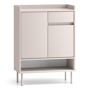 Meuble à chaussures avec compartiments et tiroir, grège, 70…