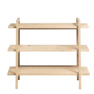 Meuble à chaussures bois et rotin beige 120 cm