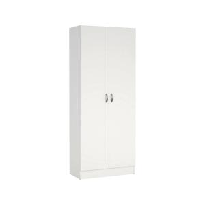 Meuble à chaussures effet bois blanc 69x35h170 cm