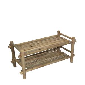 Meuble à chaussures en bambou 2 niveaux