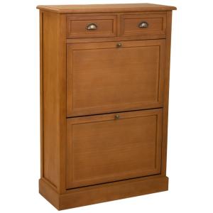 Meuble à chaussures en bois marron 80x33x120,5h cm