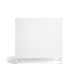 Meuble à chaussures en mélamine blanc 87x90x27 cm