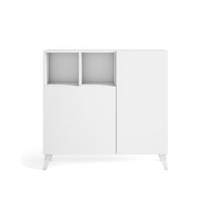 Meuble à chaussures en mélamine blanc veiné 87x90x27 cm