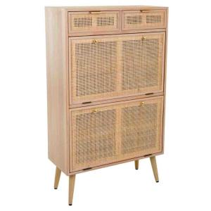 Meuble à chaussures en treillis marron 70x32x120h
