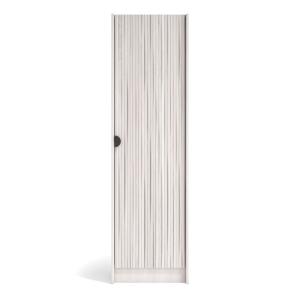 Meuble à chaussures mélamine blanc portes effet lattes blan…