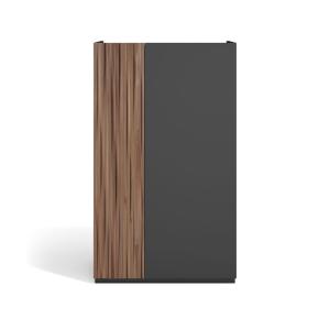 Meuble à chaussures mélamine graphite porte imprimée noyer…