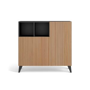 Meuble à chaussures, mélamine graphite portes imprimées 87x…