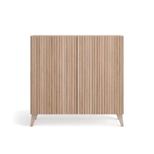 Meuble à chaussures mélamine noyer portes imprimées 87x90x2…