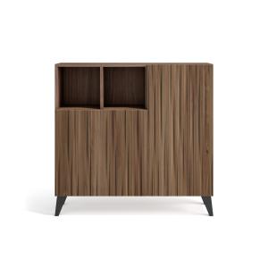 Meuble à chaussures mélamine noyer portes imprimées noyer 8…