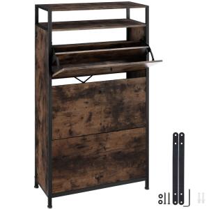 Meuble à chaussures Style industriel en Bois et Acier Bois…