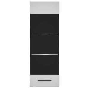 Meuble à étagères avec porte vitrée biancom l38xh110cm blan…