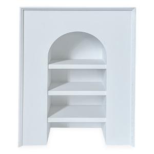 Meuble à étagères style naturel avec arche l60xh80cm blanc…