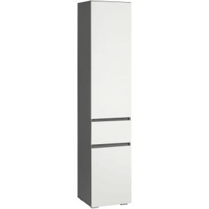 Meuble colonne de salle de bain 2 portes 1 tiroir anthracit…