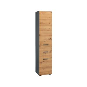 Meuble colonne de salle de bain avec 2 portes 1 tiroir effe…
