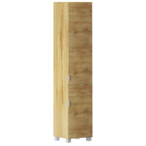 Meuble colonne de salle de bain avec 2 portes et 1 tiroir e…