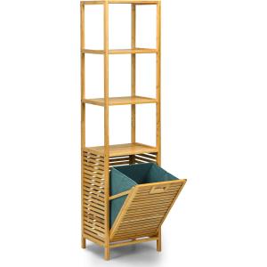 Meuble colonne de salle de bain en bamboo naturel 40 x 33 x…