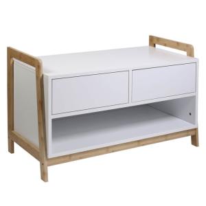 Meuble d'entrée 2 tiroirs en bambou