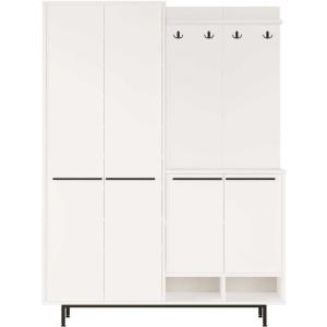 Meuble d'entrée avec placard à chaussures et patères sylvie…