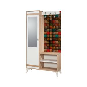 Meuble d'entrée effet bois beige, multicolore 100x36  cm