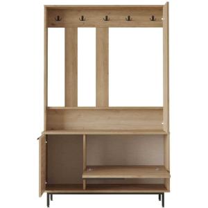 Meuble d'entrée en aggloméré et effet cannage