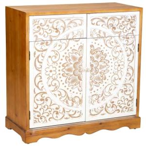 Meuble d'entrée en bois avec 2 tiroirs et 2 portes 84x38x84…