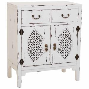 Meuble d'entrée en bois en blanc 66x36x78h cm