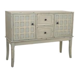 Meuble d'entrée en bois vert 108x36x82h