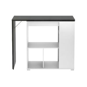 Meuble de bar effet bois gris, blanc