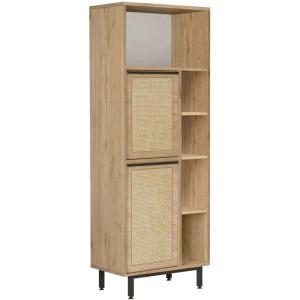 Meuble de cuisine en aggloméré et effet cannage