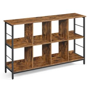 Meuble de rangement 2 niveaux 33 x 132,6 x 80 cm marron et…