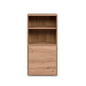 Meuble de rangement 3 étagères et 1 porte L46 cm - Effet Ch…